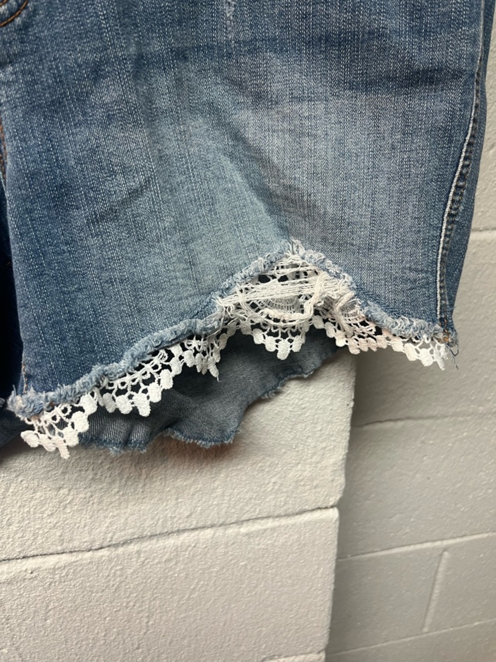 torrid Blue Denim Shorts with Contrast Stitching - Picture 2 of 5